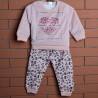 Elegant Girls Winter Set - Heart-Printed Shirt & Cheetah-Print Trousers (6 Months to 3.5 Years)